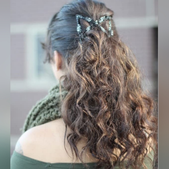 Stretch Combs Double Cross Beaded Hair Clip for Thick Curly Hair - Med - Picture 3 of 11